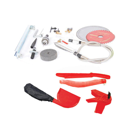 به همراه لوازم جانبی اره میزی محک TS-180 با توان بالا و تیغه ۱۸۰ میلیمتری، مناسب برش دقیق چوب و کاشی و سنگهای قیمتی