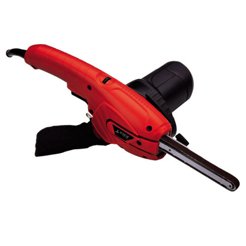 سنباده تسمهای دور متغیر محک مدل BS-400 با توان 400 وات و سرعت قابل تنظیم، مناسب برای سنبادهکاری دقیق چوب و فلز.