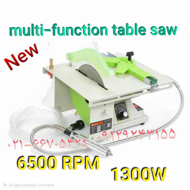 دستگاه تراش سنگ گوهرتراشی ۱۳۰۰ وات با صفحه برش و سیستم آبرسانی برای فرمدهی و پولیش سنگهای قیمتی